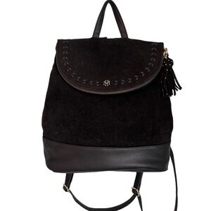 Mark & Hall Vegan Suede Leather Black Backpack